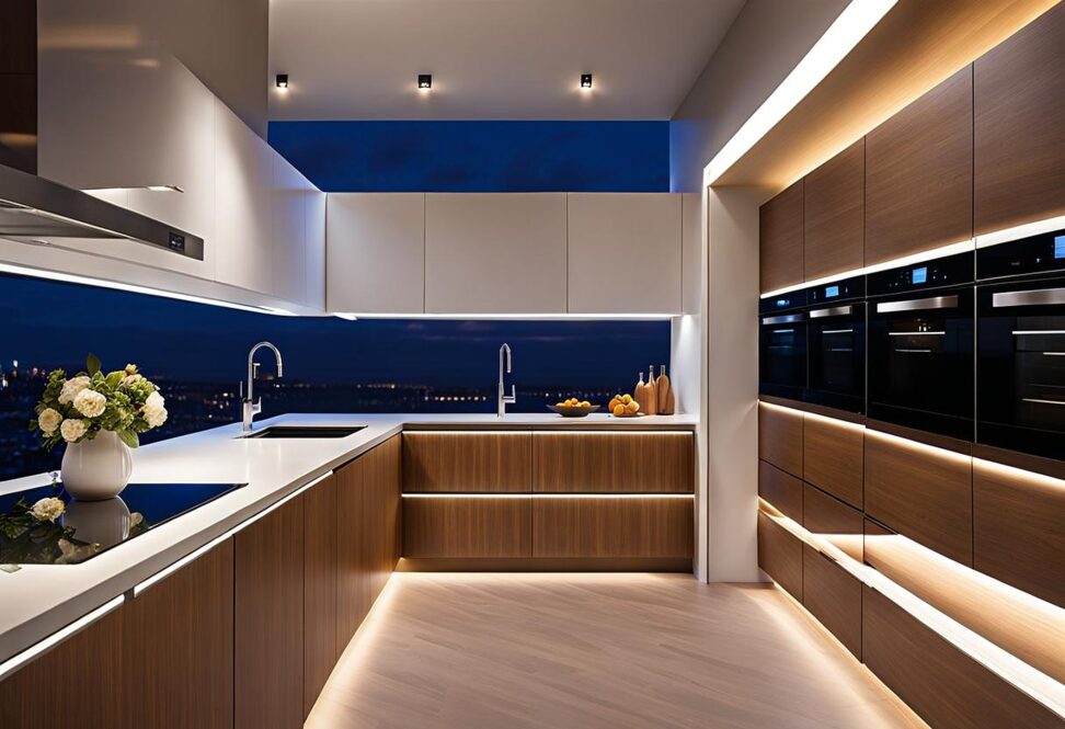 Modern Undercounter Lighting Solutions For A Stunning Kitchen Makeover   Undercounter Lighting For Kitchen 972x665 